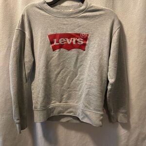 Levi's Heather Gray Sweatshirt with Red Accent